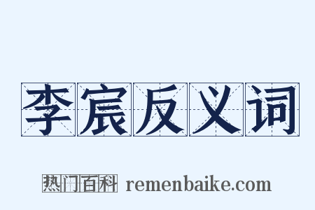 李宸反义词是什么意思的图片